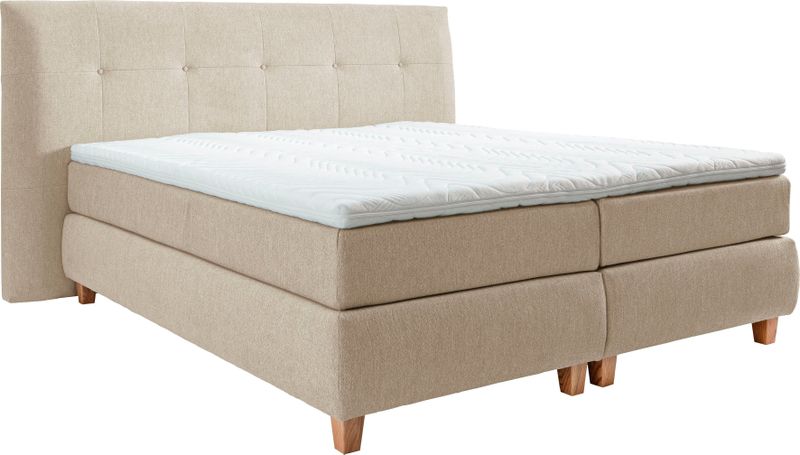 alina Boxspringbett "Luella", ADA trendline Boxspringbett, inkl. Matratze und Viscoschaum-Topper
