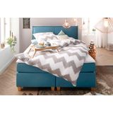 Home affaire Boxspringbett "Houssay", inkl. Topper, 5 Breiten, 2 Härtegraden auch in Überlänge 220 cm