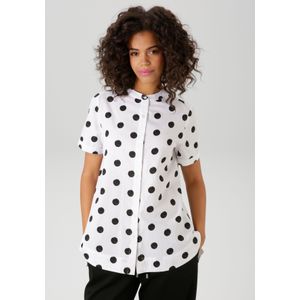 Aniston CASUAL Longbluse, mit coolen Punkten bedruckt