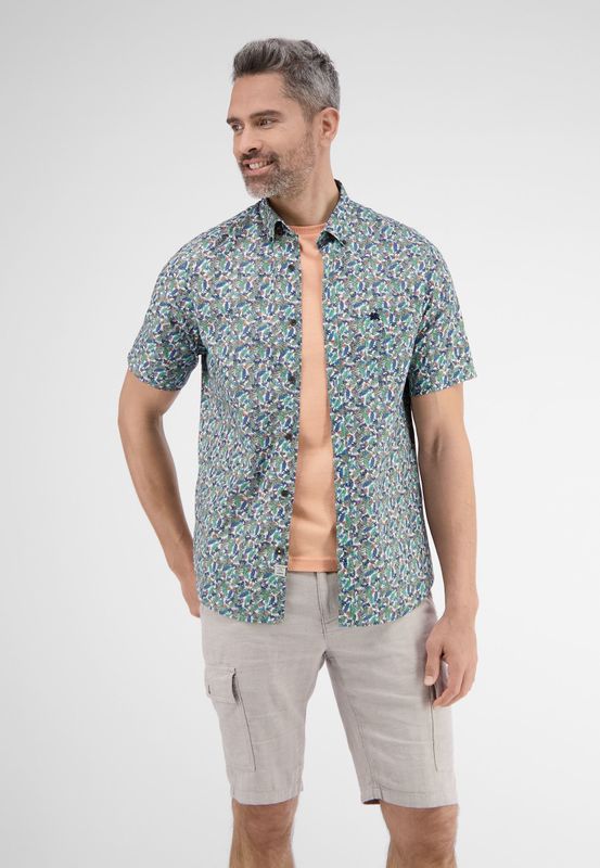 LERROS Kurzarmhemd "LERROS Halbarmhemd mit floralem Print"