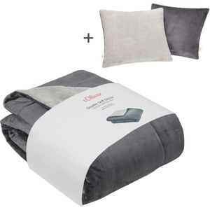 s.Oliver Wohndecke "Doublesoft, Kuscheldecke, Deal, Kissen geschenkt", Kuscheldecke, mit GRATIS-Zugabe: 2x Kissenhülle, mit Reißverschluss
