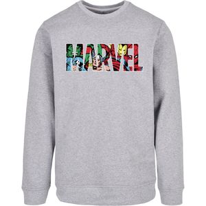 ABSOLUTE CULT Rundhalspullover "ABSOLUTE CULT Herren Marvel Logo Character Infill Crewneck", (1 tlg.)