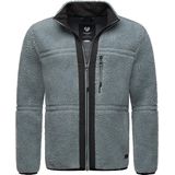 Ragwear Plüschjacke "Noory", ohne Kapuze, Herren Basic Teddy-Fleece Jacke