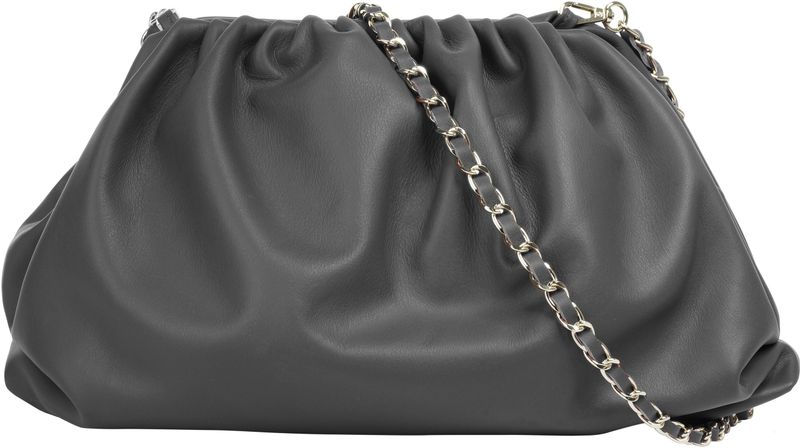 Cluty Umhängetasche, echt Leder, Made in Italy