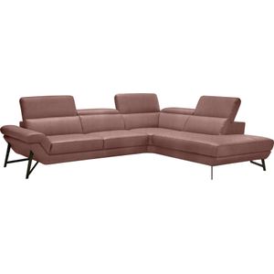 Egoitaliano Ecksofa "Narcisa, Design und Sitzkomfort der Extraklasse,", mit verstellbaren Kopfstützen für noch mehr Komfort, L-Form