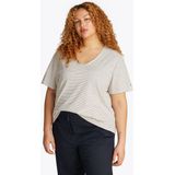 Tommy Hilfiger Curve V-Shirt "CRV MODERN CO LINEN V-NK SS", in Großen Größen