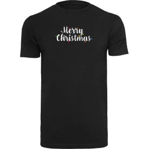 Merchcode T-Shirt "Merchcode Herren Merry Christmas Lights T-Shirt Round Neck", (1 tlg.)