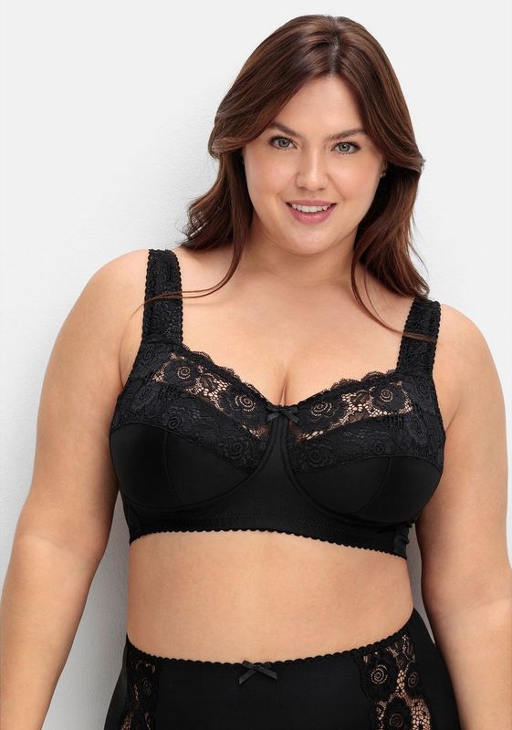 Sheego Bügelloser BH "Große Größen", mit wattierten Cups und Spitze