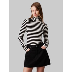 Calvin Klein Jeans Rollkragenpullover "WOVEN LABEL ROLL NECK SWEATER", mit Logopatch