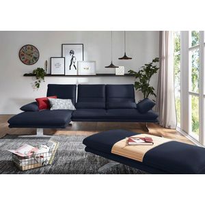 W.SCHILLIG Ecksofa "broadway, Designsofa mit tollem Sitzkomfort, L-Form", Sitztiefenverstellung, Kopfteil- & Seitenteilverstellung, Breite 291cm