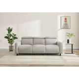 Home affaire 3-Sitzer "SKAANE Struktur-Sofa, 229 cm, manuelle-u. elektrische Relaxfunktion", Relax-Funktion in 2 Sitzen, Kopfteilverstellung, Federkernpolsterung
