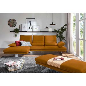 W.SCHILLIG Ecksofa "broadway, Designsofa mit tollem Sitzkomfort, L-Form", Sitztiefenverstellung, Kopfteil- & Seitenteilverstellung, Breite 291cm
