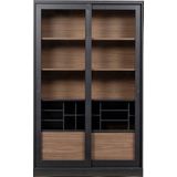 WOOOD Vitrine "James", mit Glas, viel Stauraum, H 200 cm x B 125 cm