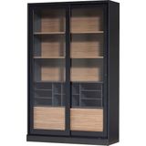 WOOOD Vitrine "James", mit Glas, viel Stauraum, H 200 cm x B 125 cm