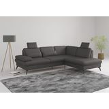 sit&more Ecksofa "Morris L-Form, inkl. Sitztiefenverstellung", wahlweise mit Armteilverstellung, Bettfunktion & Bettkasten