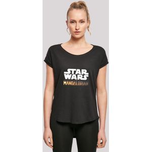 F4NT4STIC T-Shirt "Long Cut T Shirt Star Wars The Mandalorian Logo", Damen,Premium Merch,Lang,Longshirt,Bedruckt