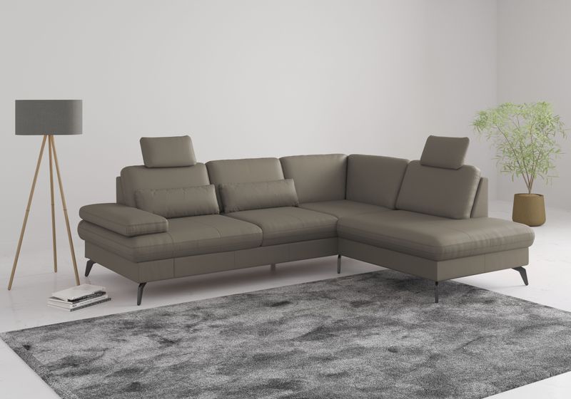 sit&more Ecksofa "Morris L-Form, inkl. Sitztiefenverstellung", wahlweise mit Armteilverstellung, Bettfunktion & Bettkasten
