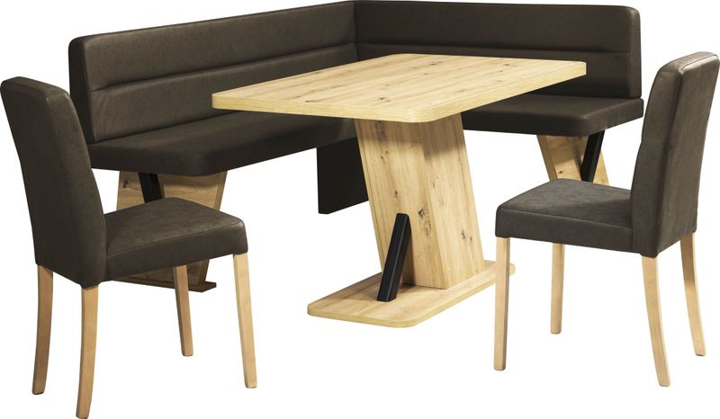 Home affaire Eckbankgruppe "Laros Sitzgruppe, Eckbank, St�ühle, Tisch", (Set, 4tlg Set), perfekt für Küche, Esszimmer, Wohnzimmer, Bestseller