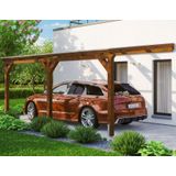 Skanholz Anlehncarport "Vogtland", Leimholz-Nordisches Fichtenholz, 276 cm, braun
