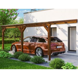 Skanholz Anlehncarport "Vogtland", Leimholz-Nordisches Fichtenholz, 276 cm, braun