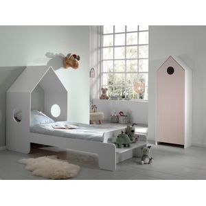 Vipack Jugendzimmer-Set "Casami", (Set, 2 tlg., Hausbett, Schrank), Bett in 2 Breiten