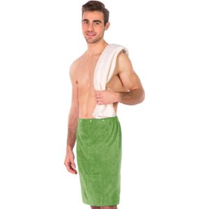framsohn frottier Sarong "Saunakilt Herren", hergestellt in Österreich, Dehnbund & Druckknöpfe variabel verstellbar