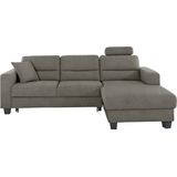 TRENDMANUFAKTUR Ecksofa "Chamber, zeitlos und modern, bequem mit hohem Sitzkomfort, L-Form", inklusive einer Kopfstütze, wahlweise mit Schlaffunktion