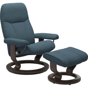 Stressless Relaxsessel "Consul", (Set, Relaxsessel mit Hocker), mit Hocker, mit Classic Base, Größe L, Gestell Wenge