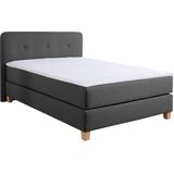 Home affaire Boxspringbett "Fargo", inkl. Topper, in 3 Matratzenarten, in Samt- oder Strukturstoff