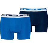 PUMA Boxershorts "PUMA MEN EVERYDAY MULTI LOGO BOXERS 2P", (2er Pack), Komfortabler Logobund