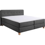Home affaire Boxspringbett "Fargo", inkl. Topper, in 3 Matratzenarten, in Samt- oder Strukturstoff