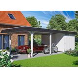 Skanholz Einzelcarport "Wendland", Leimholz-Nordisches Fichtenholz, 341 cm, weiß