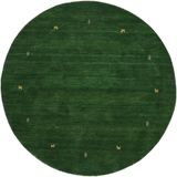carpetfine Wollteppich "Gabbeh Uni", rund, 15 mm Höhe, reine Wolle handgewebt, Gabbeh Tiermotiv warmes Raumklima viele Größen
