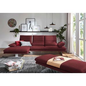 W.SCHILLIG Ecksofa "broadway, Designsofa mit tollem Sitzkomfort, L-Form", Sitztiefenverstellung, Kopfteil- & Seitenteilverstellung, Breite 291cm