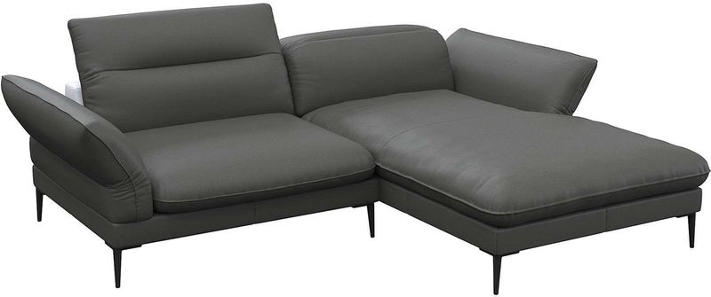 FLEXLUX Ecksofa "Salino, Funktionssofa mit Recamiere, Relaxsofa, Ecksofa", Sofa mit Arm- und Kopfteil-Verstellungen, Kaltschaum & Stahl-Wellen