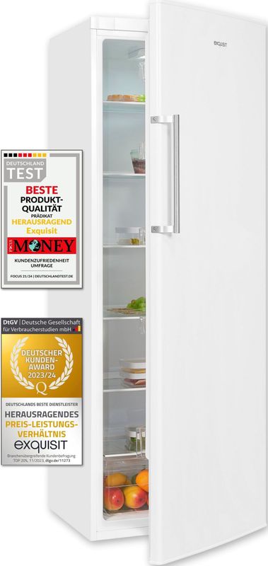 exquisit Vollraumkühlschrank "KS350-V-H-040D weiss"