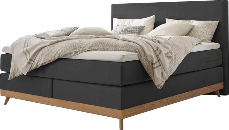 HASENA Boxspringbett "Scandia", Massivholzrahmen und Füsse aus Eiche