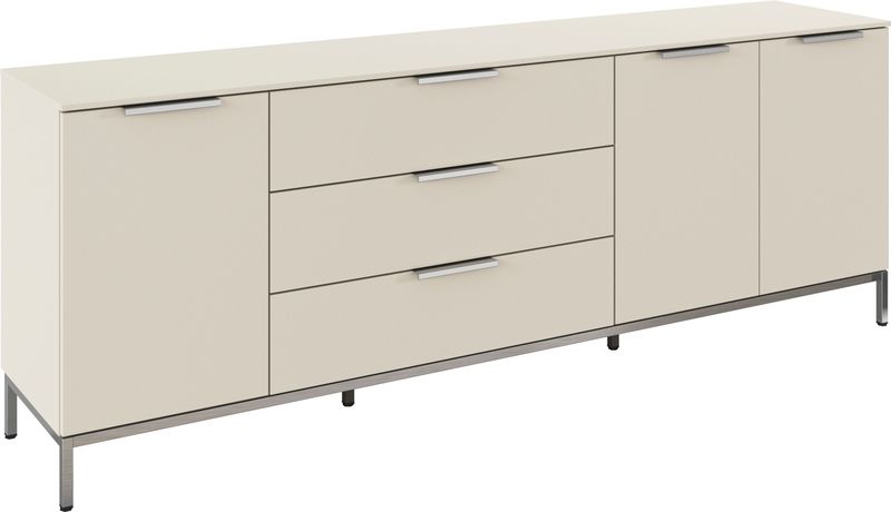 rauch Kombikommode "Kommode Türkommode Sideboard Kombikommode FLIPP", (Breite 200 cm mit 2 Einlegeböden), 3-türig mit 3 Schubladen und Soft-Close-Funktion