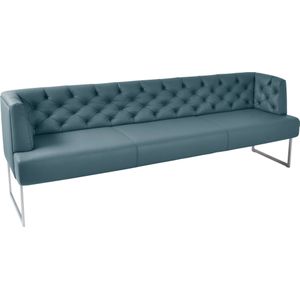 K+W Komfort & Wohnen Polsterbank "Creso", im modernen Chesterfield-Look, Füße in Edelstahl-Optik