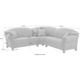Home affaire Ecksofa "Milano Vintage, L-Form", mit Federkern, Bezug in Vintageoptik, incl. 4 Zierkissen