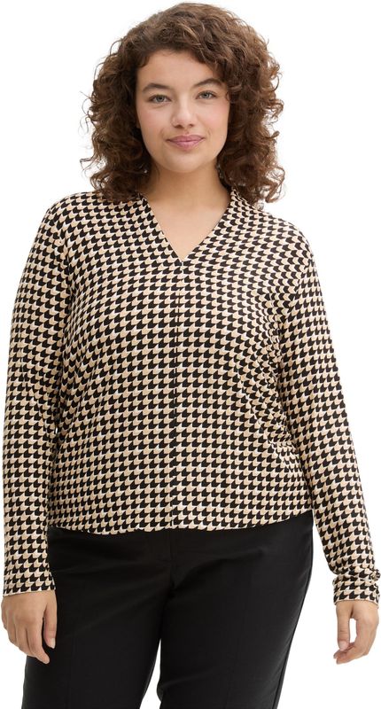 TOM TAILOR PLUS Langarmshirt, mit Muster