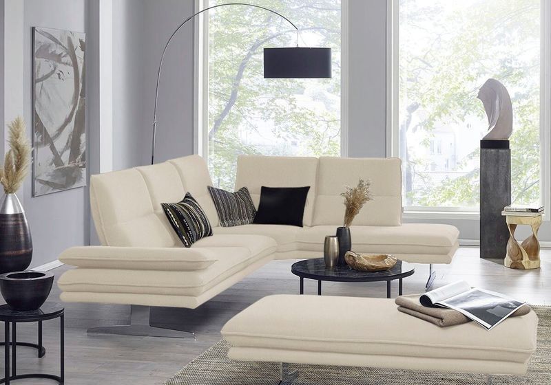 W.SCHILLIG Ecksofa "broadway, Designsofa, mit tollem Sitzkomfort, L-Form", Sitztiefenverstellung, Kopfteil- & Seitenteilverstellung, Breite 284cm