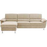 CALIZZA INTERIORS Ecksofa "Onyx L-Form", Recamiere links oder rechts, wahlweise mit Bettfunktion, Breite 270 cm