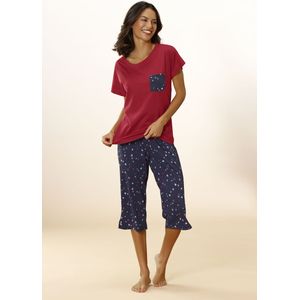 Vivance Dreams Capri-Pyjama, (2 tlg.), mit niedlichem Herzen-Sterne-Druck