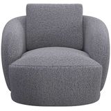 FLEXLUX Sessel "Torino, rund, drehbar, Einzelsofa, Polstersessel,", Modernes, organisches Sessel-Design, Kaltschaum, Wellenunterfederung