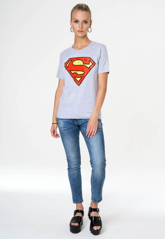 LOGOSHIRT T-Shirt "Superman Logo", mit trendigem Superhelden-Print