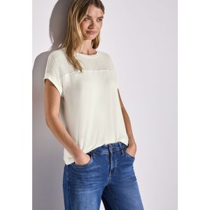 STREET ONE Shirttop, mit Lochmuster Detail