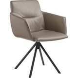 Musterring Polsterstuhl "JustB SP500", 1 St., Longlife Xtra-Leder Z77, mit Armlehne, wahlweise mit Drehfunktion, Stativgestell in schwarz