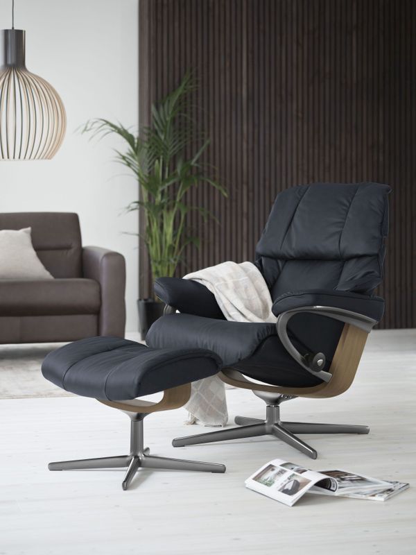 Stressless Relaxsessel "Reno", mit Cross Base, Größe S, M & L, Holzakzent Eiche