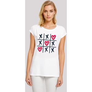 F4NT4STIC T-Shirt "Valentinstag Herz Tic Tac Toe", Premium Qualität